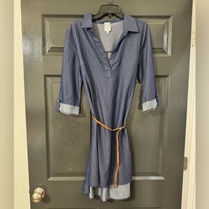 Faux Denim Dress